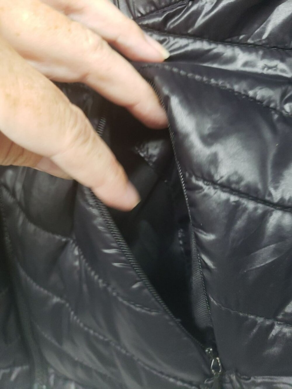The North Face Black Puffer Jacket Womens M Medium Full Zip Cinched Waist - Picture 8 of 16